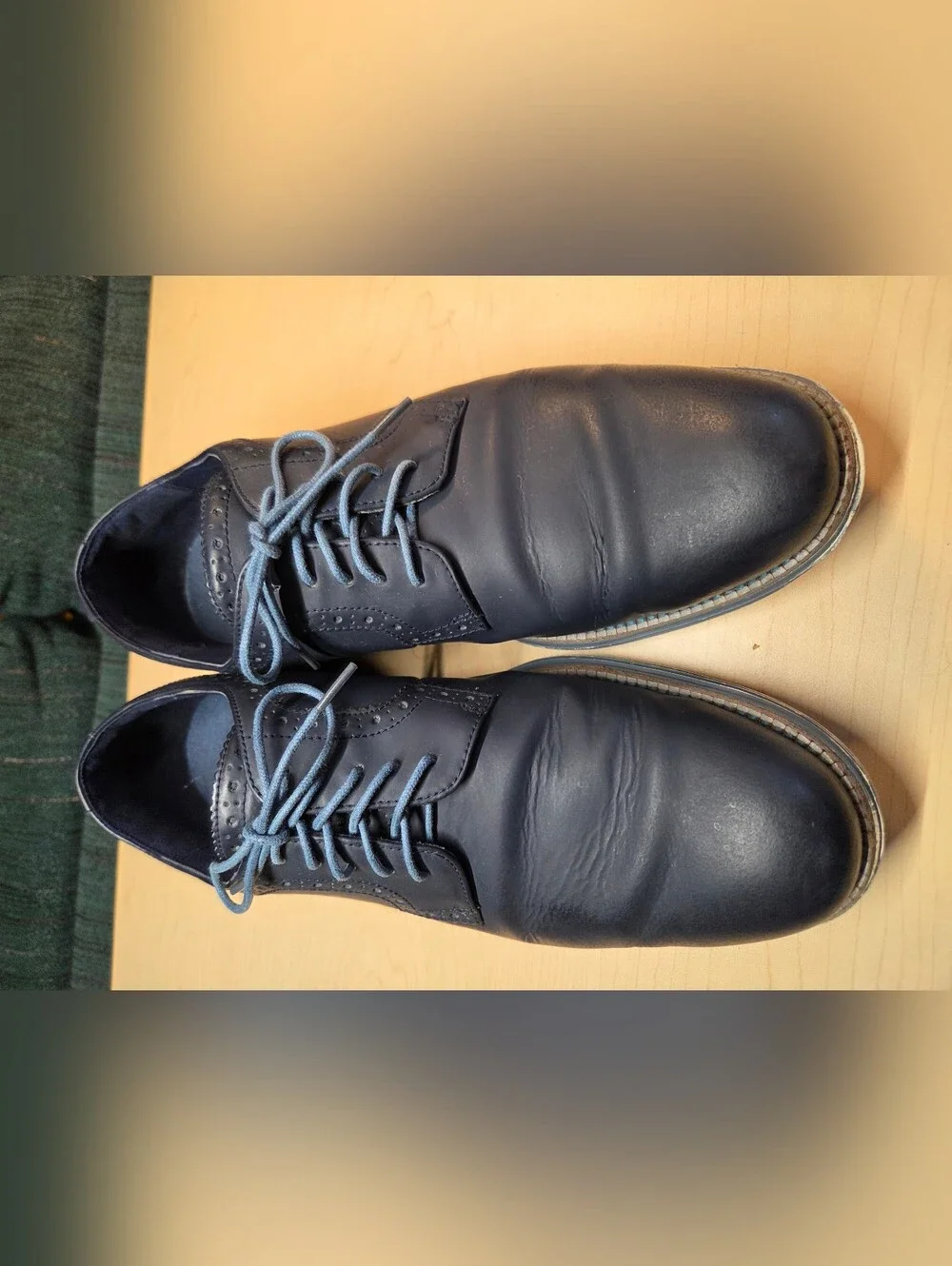 Cole Haan Men's Navy Leather Original Grand dress shoe Sz 12